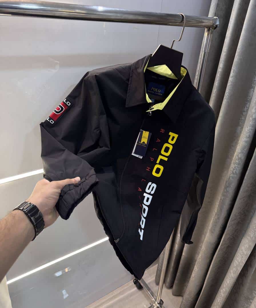 Ralp h Lauren Black Imported Premium Bomber Jacket