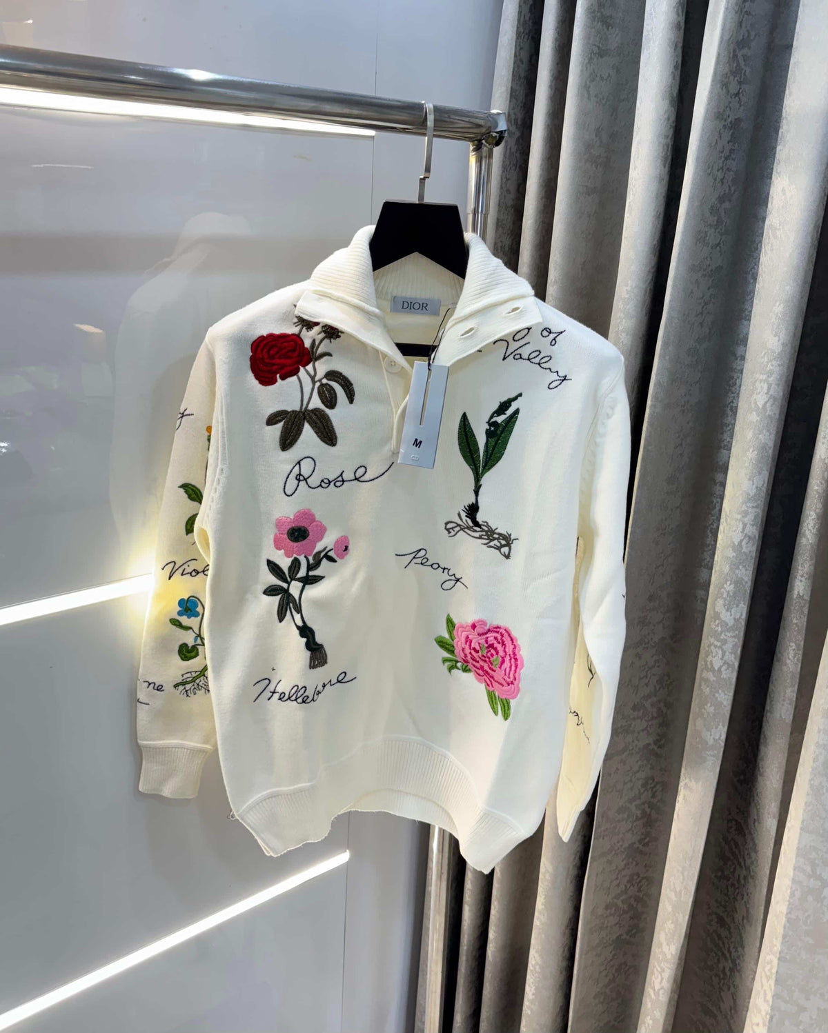 Christia n Dio r White Aujla Edition Imported Knitted Pull Over