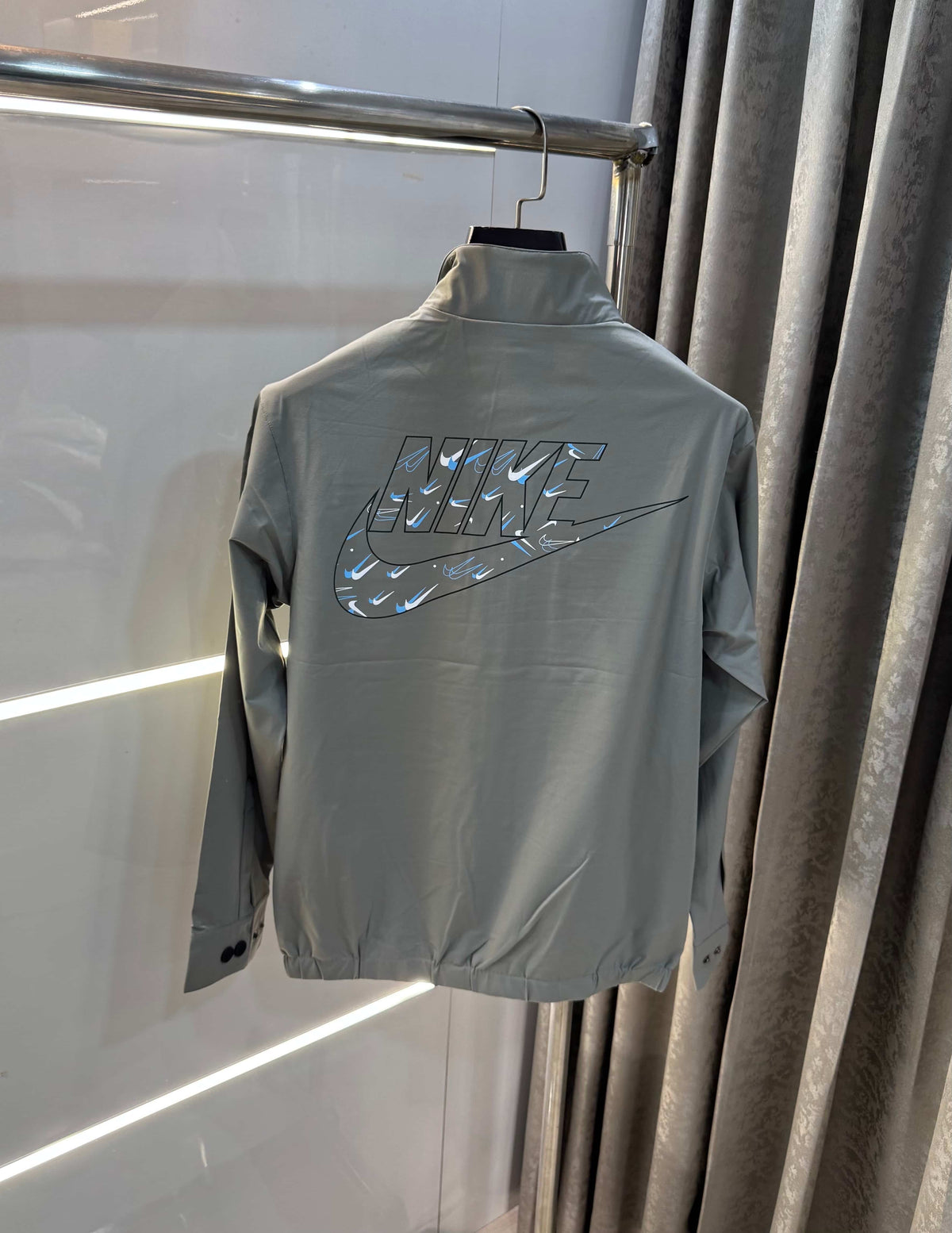 Nik e Grey Imported Premium Bomber Jacket