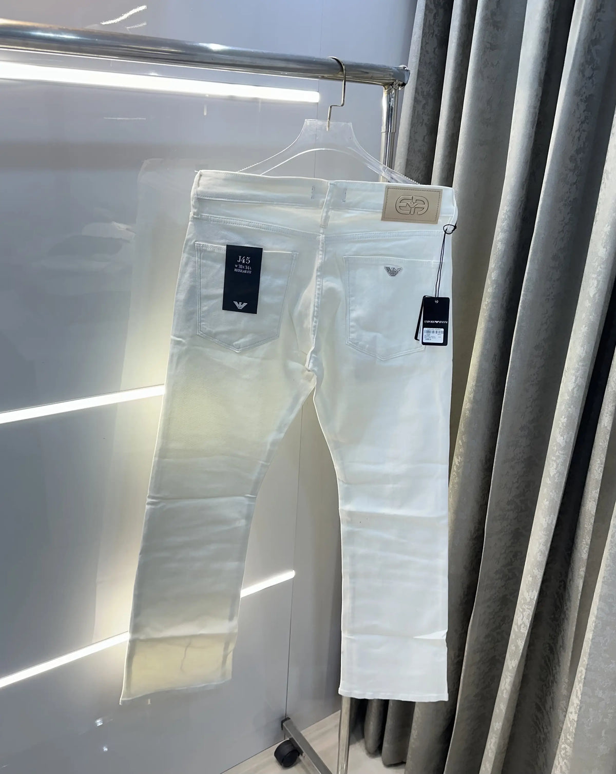 Emporio Armani White Imported BootCut  Denim