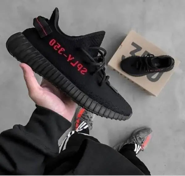 Adida_s Yeezy 350 V2 Core Black Red  Semi UA 7A Quality  Full Accessories D-1801