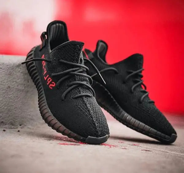 Adida_s Yeezy 350 V2 Core Black Red  Semi UA 7A Quality  Full Accessories D-1801