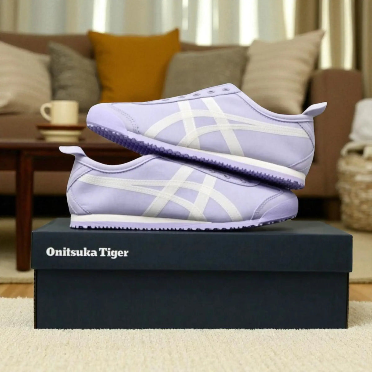 Onitsuk_a Tiger Mexico 66 Slip-On Purple White Girls Premium First Copy D-1951
