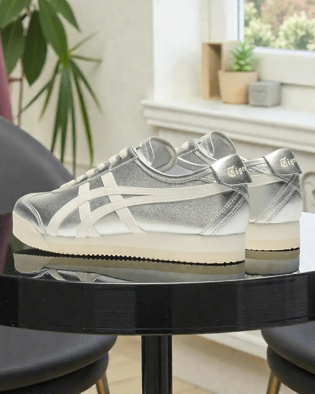 Onitsuka Tiger Mexico 66 SD PF Pure Silver Cream Sneakers Girls D-2144