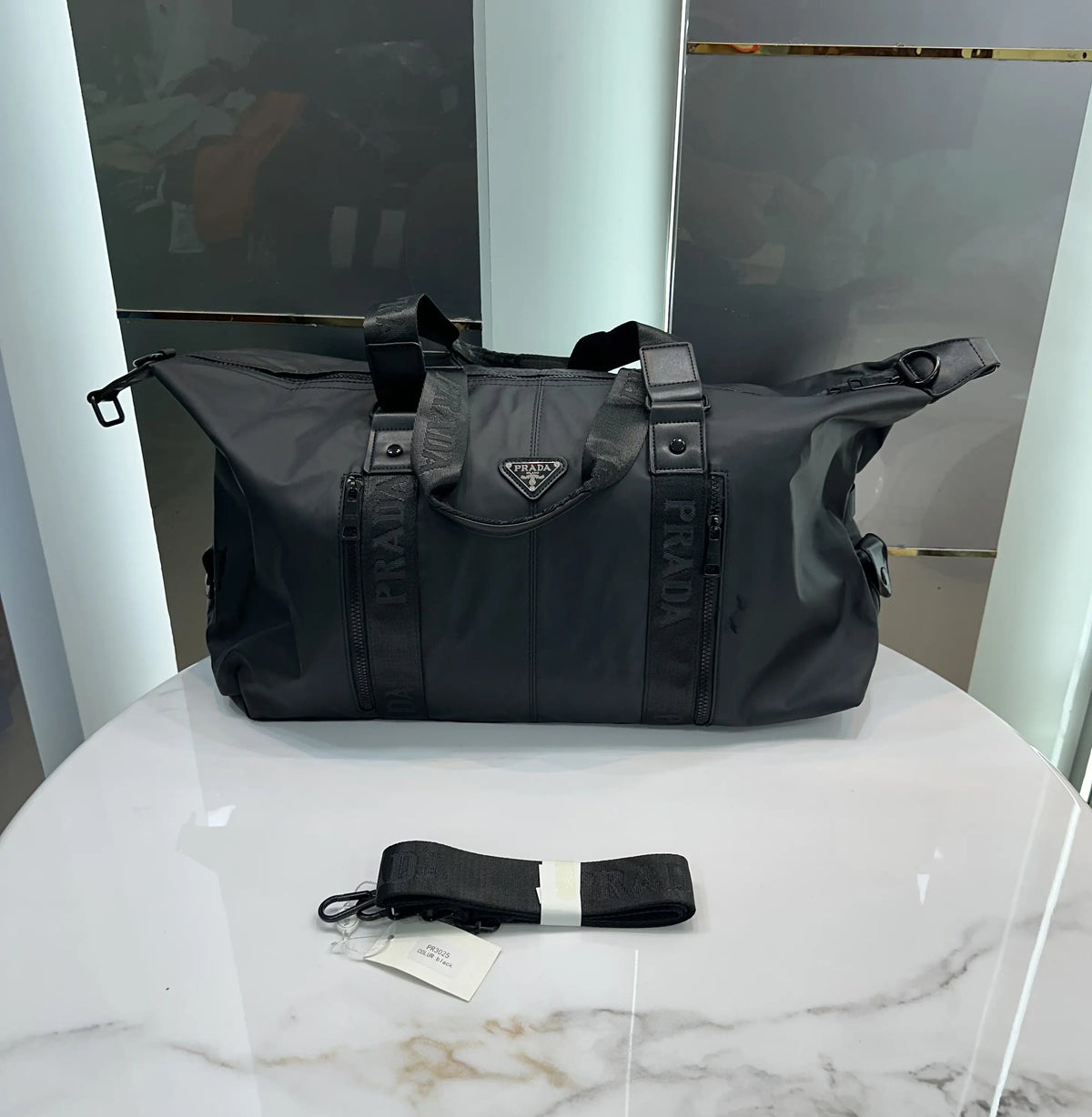 Prad a Pr3025 Black Luxury Imported Duffel Bag