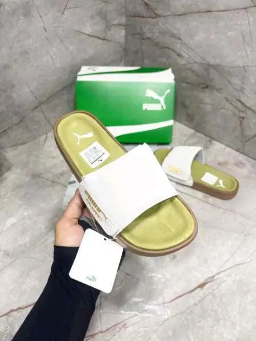 Puma Palermo White Green Flip Flop 