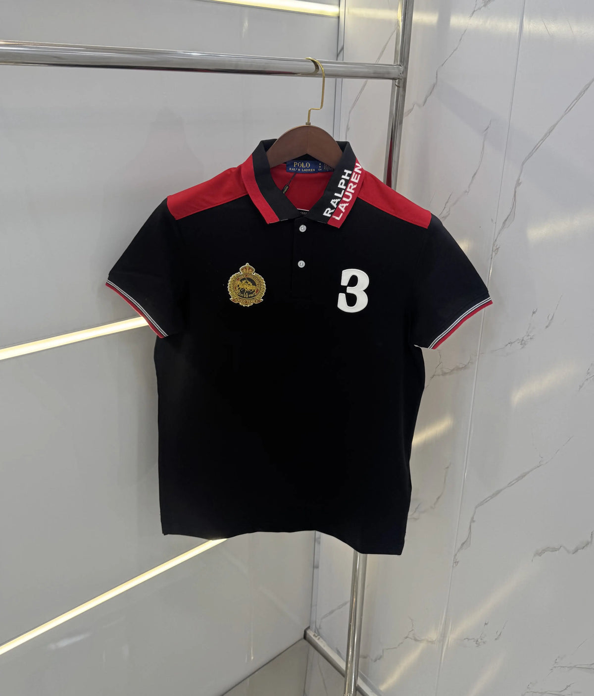 Ralph  Lauren Black Premium Polo T-shirt