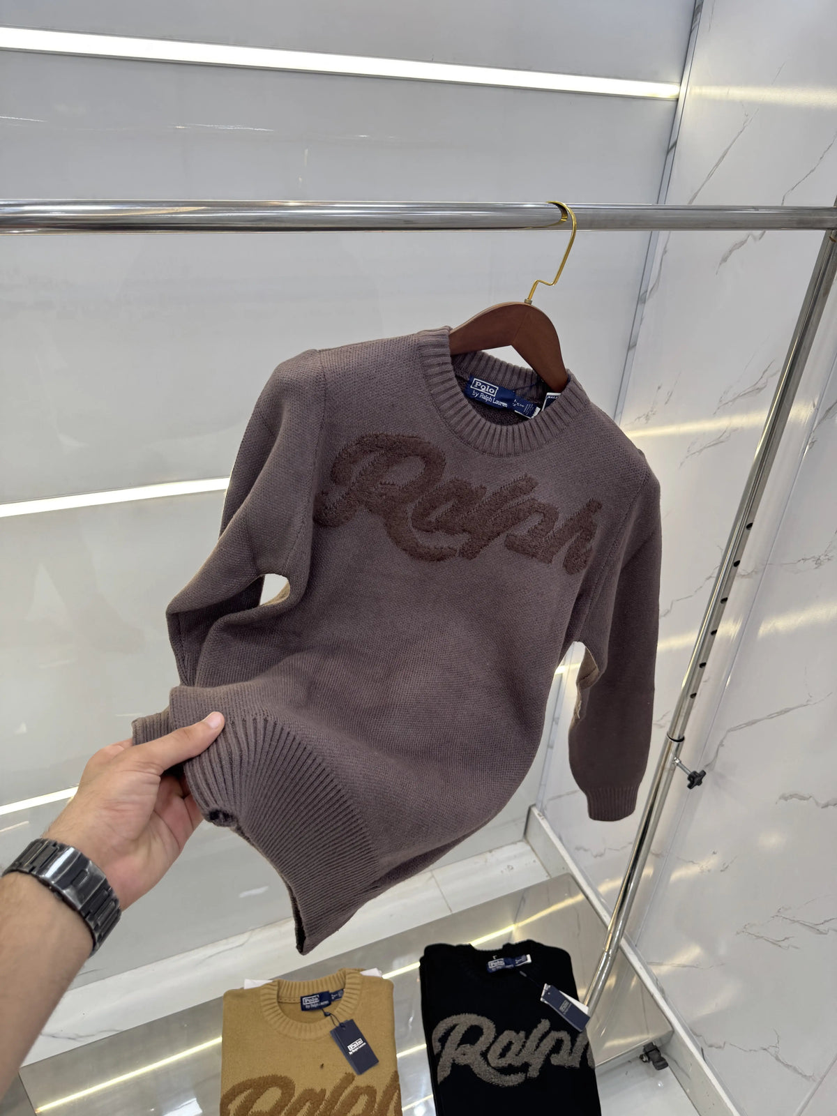 Ralp h Laure.n Brown Knitted Imported Pull Over