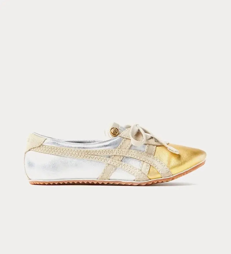 Onitsuka Tiger x Versace Tai Chi Sakura Gold Silver 7A Premium Unisex Sneakers D-2119