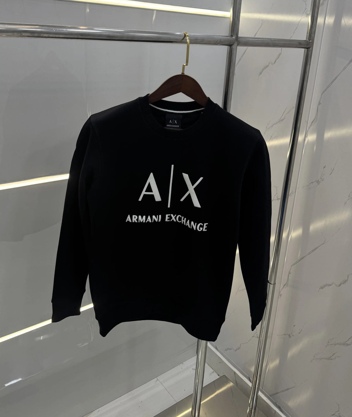 Arman i Exchange Black 4 Logo Print Premium Sweatshirt