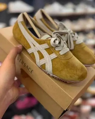 Onitsuka Tiger x Versace Tai Chi Sakura Tan 7A Premium Unisex Sneakers D-2117