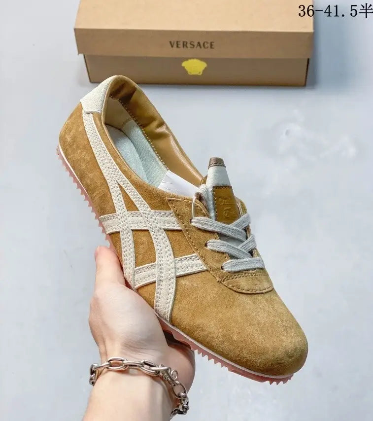 Onitsuka Tiger x Versace Tai Chi Sakura Tan 7A Premium Unisex Sneakers D-2117
