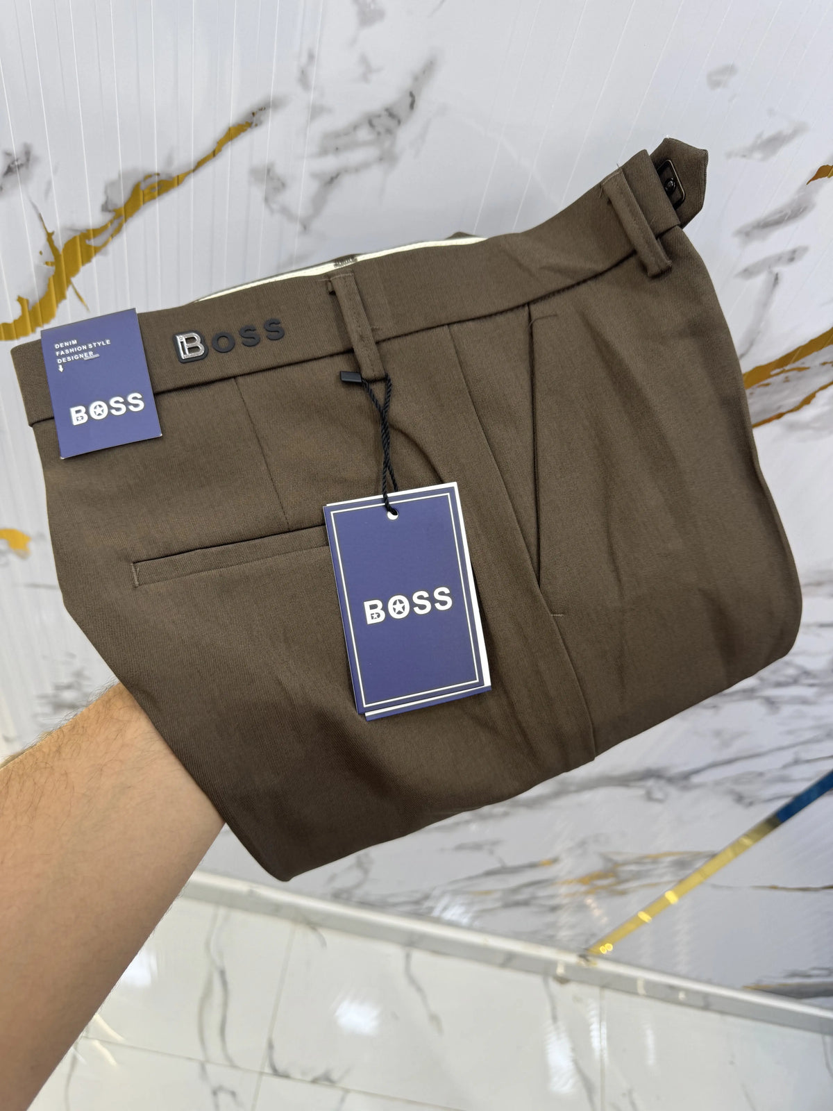 Hug.o  Bos.s Brown Imported Korean Trouser