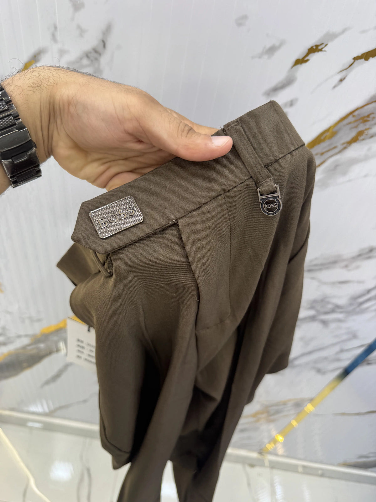 Hug.o  Bos.s Brown Imported Korean Trouser