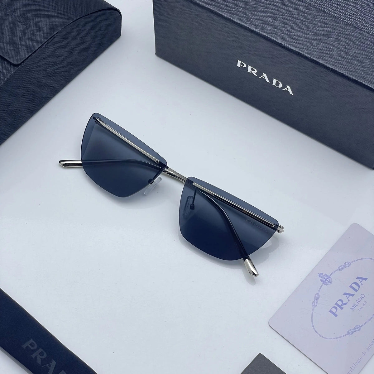 prada 2236 silver black