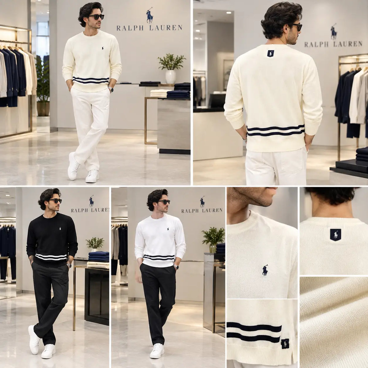 Ralp.h  Laure.n White Imported Knitted Pull Over