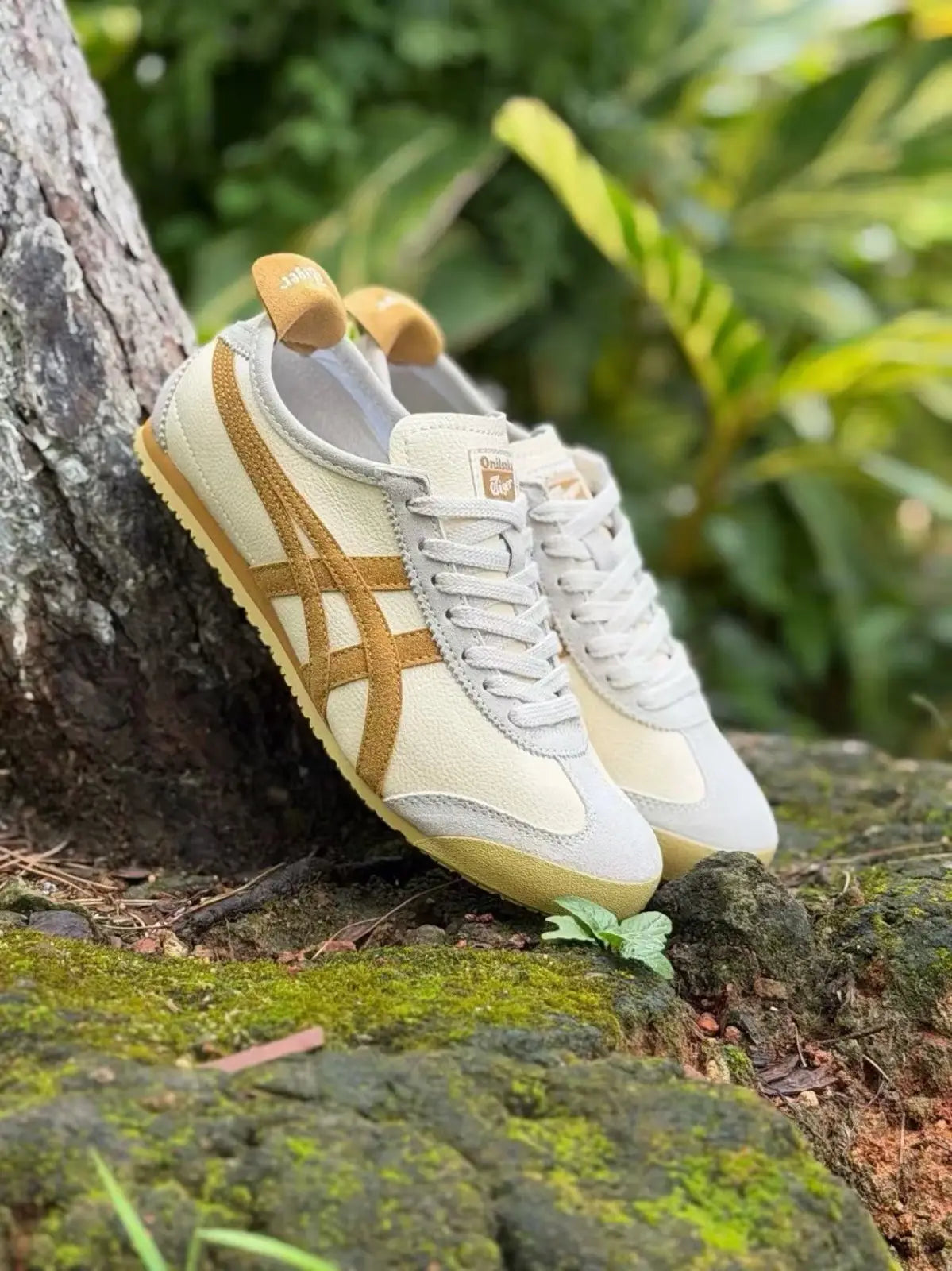 Onitsuk_a Tiger Mexico 66 VIN White Brown  Mens 7A Premium First Copy D-1833
