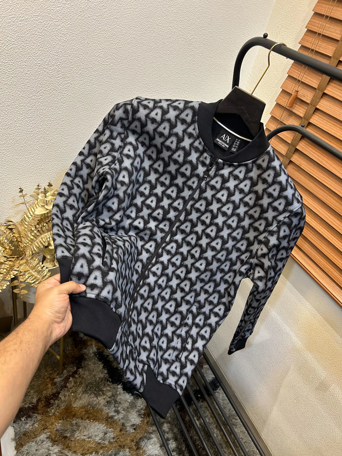 Arman_i Exchange All Over AX Printed Black Imported Premium Sweatshirt (DN 551)