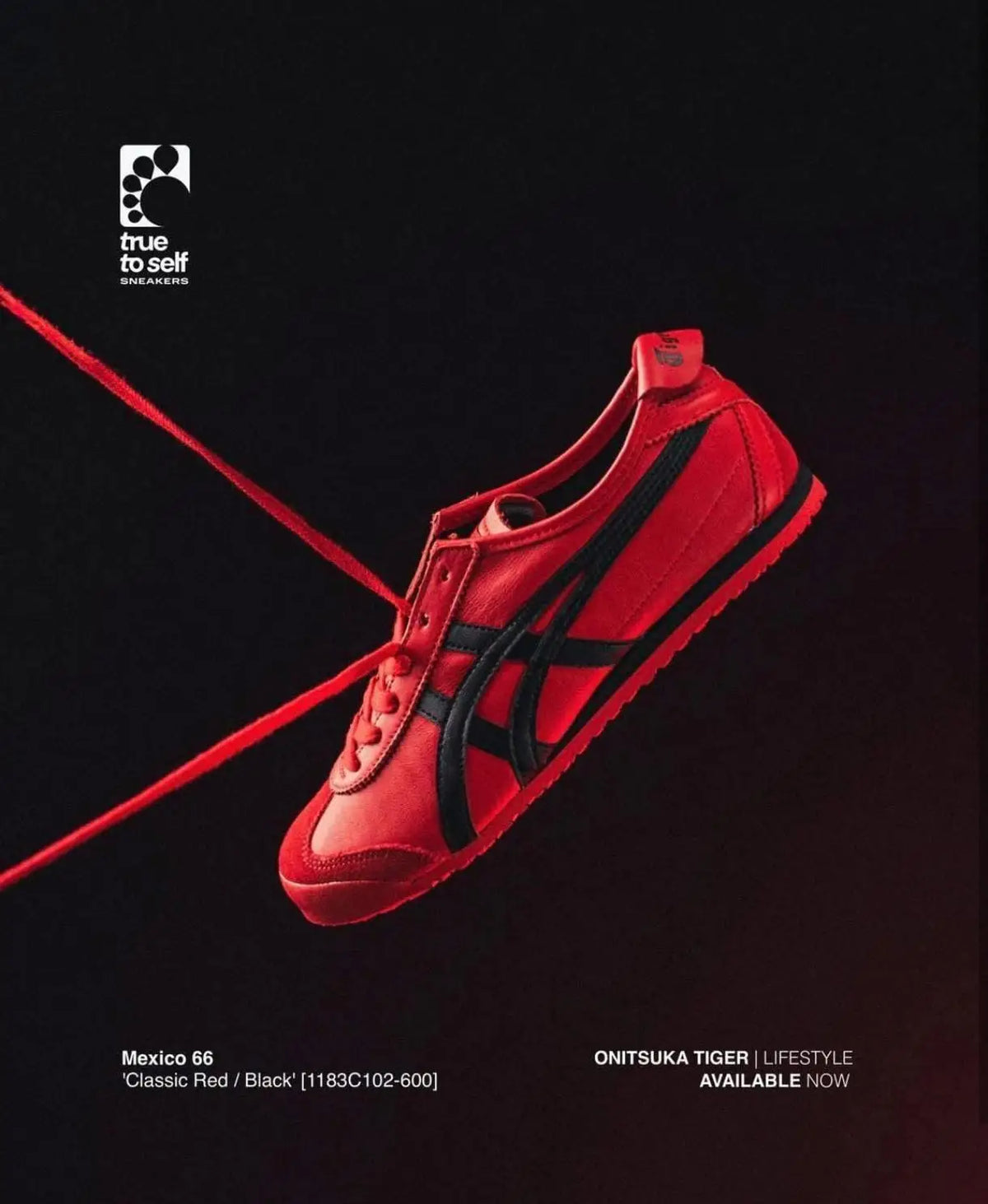 Onitsuka Tiger Mexico 66 Classic Red Black 7A Premium Unisex Sneakers D-2130