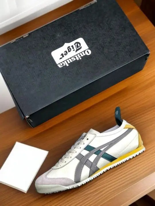 Onitsuka Tiger Mexico 66 White Grey Blue Yellow 7A Premium Unisex Sneakers D-2132