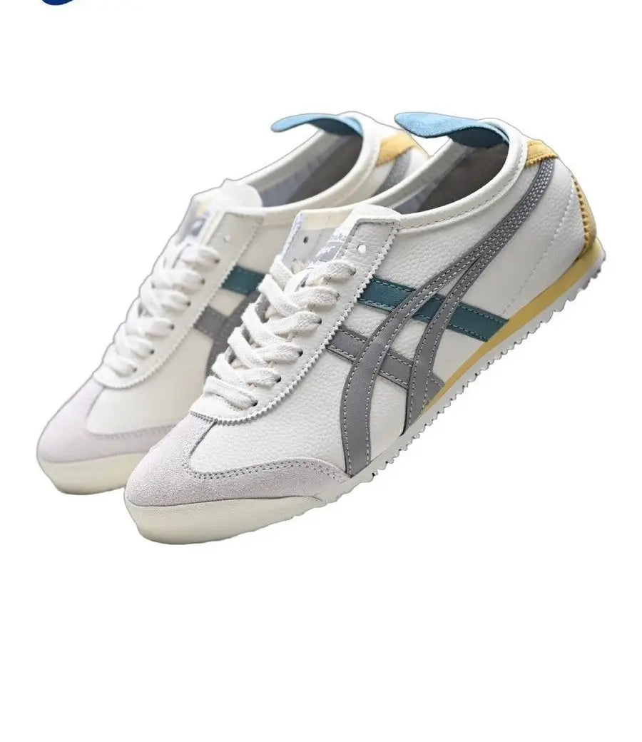 Onitsuka Tiger Mexico 66 White Grey Blue Yellow 7A Premium Unisex Sneakers D-2132