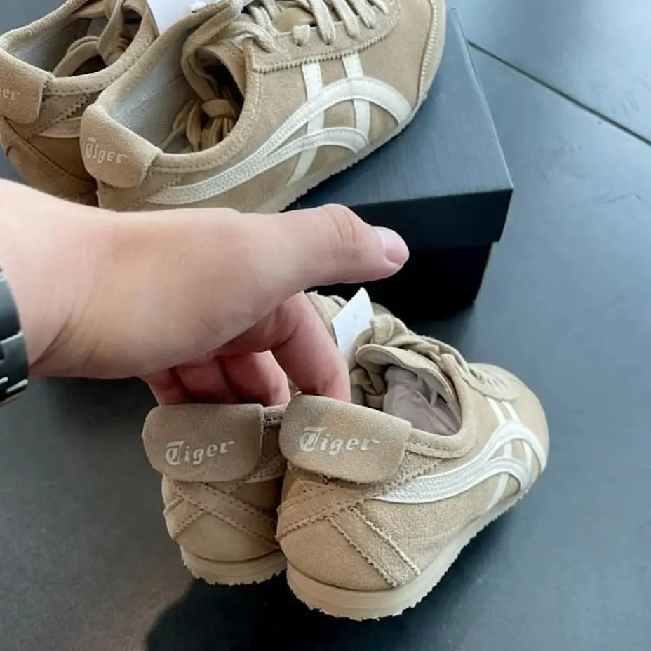 Onitsuka Tiger Mexico 66 Suede Brown White 7A Premium Unisex Sneakers D-2135