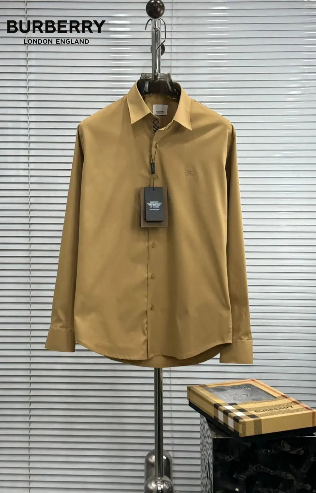 Burberr y  Beige   Premium Shirt With Original Box