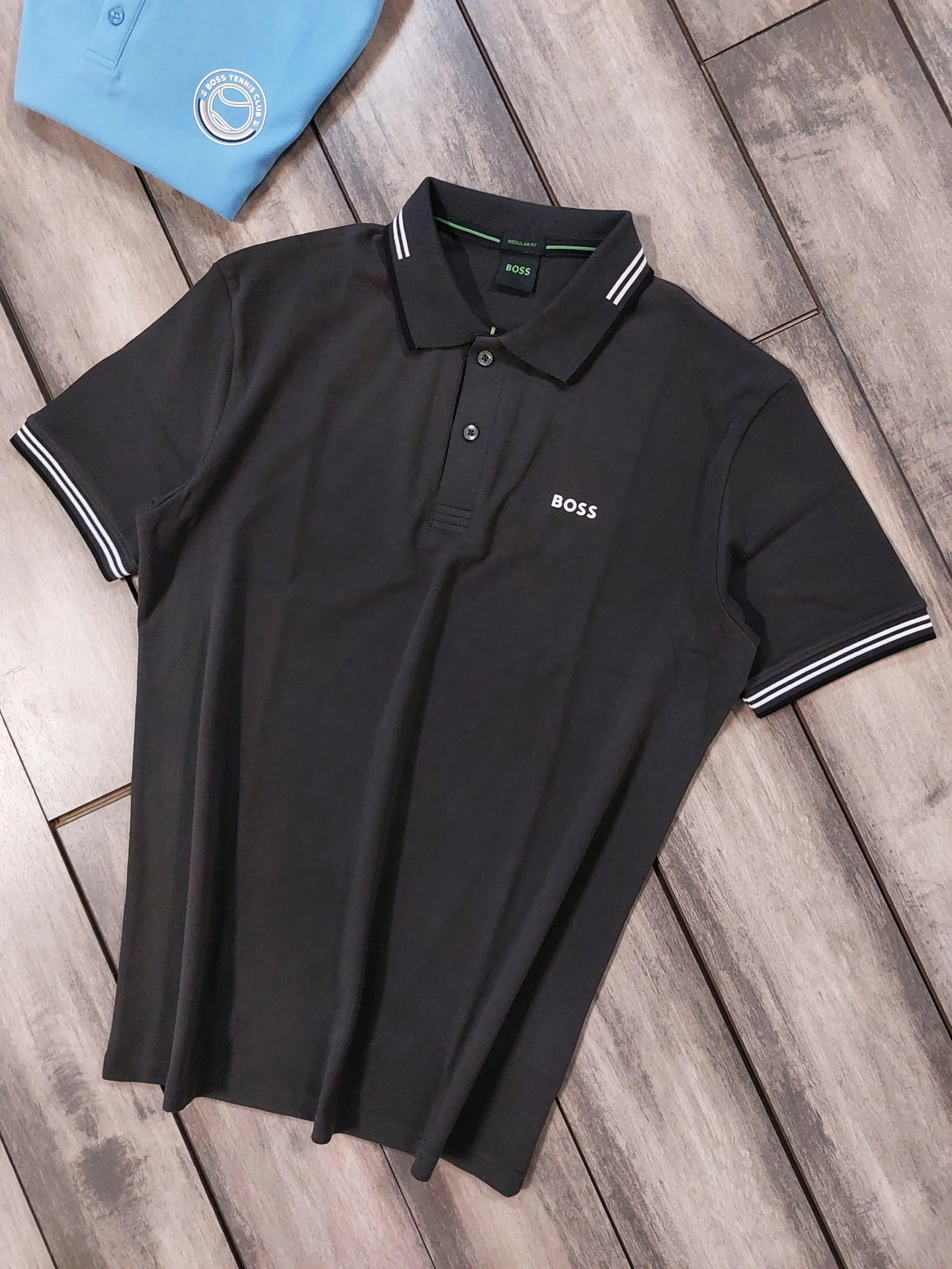Hugo Bos s Grey Logo Work Premium Polo T-shirt