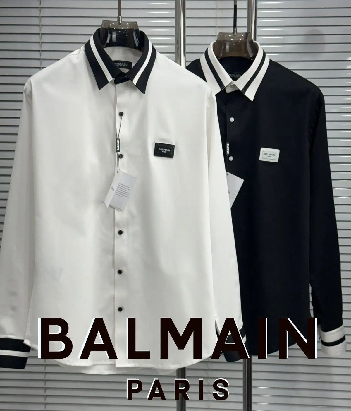 Balmai n Paris Logo Print Premium Shirt With Original Box
