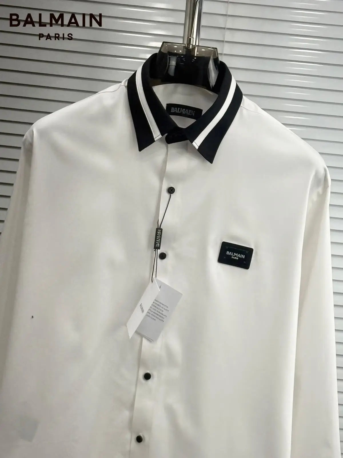 Balmai n Paris White Logo Print Premium Shirt With Original Box