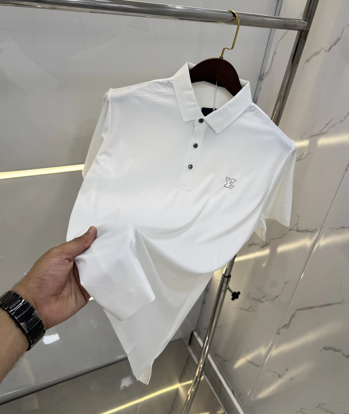 Louis Vuitto n White Luxury Polo T-shirt