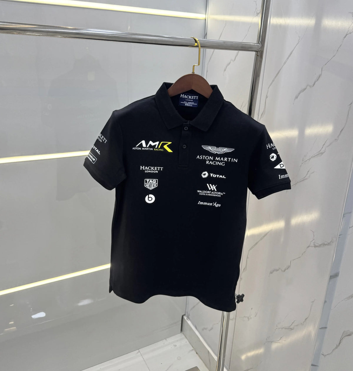 Hacket Black Logo Work Premium Polo T-Shirt