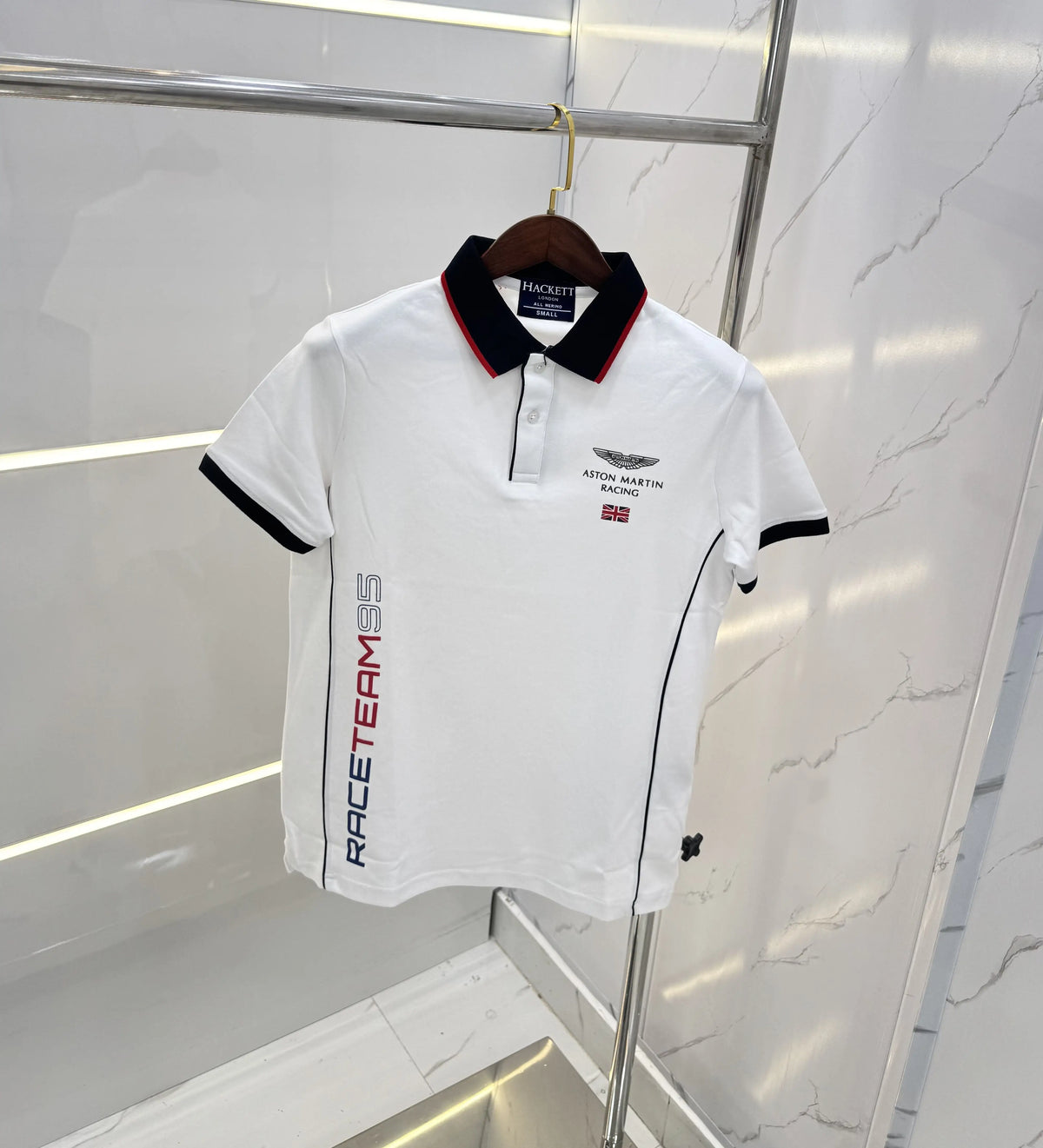 Hacket White Logo Work Premium Polo T-Shirt