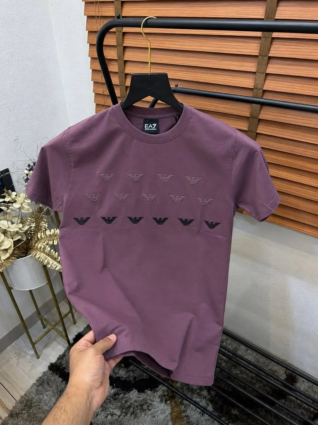 Emporio Arman_i Logo Embroidered Premium Round Neck T-shirt