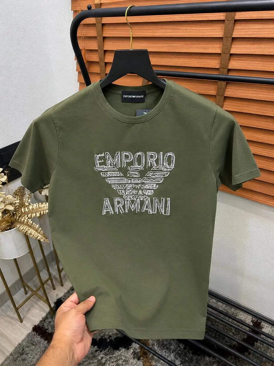 Emporio Arman_i Embroidered Premium Round Neck T-shirt