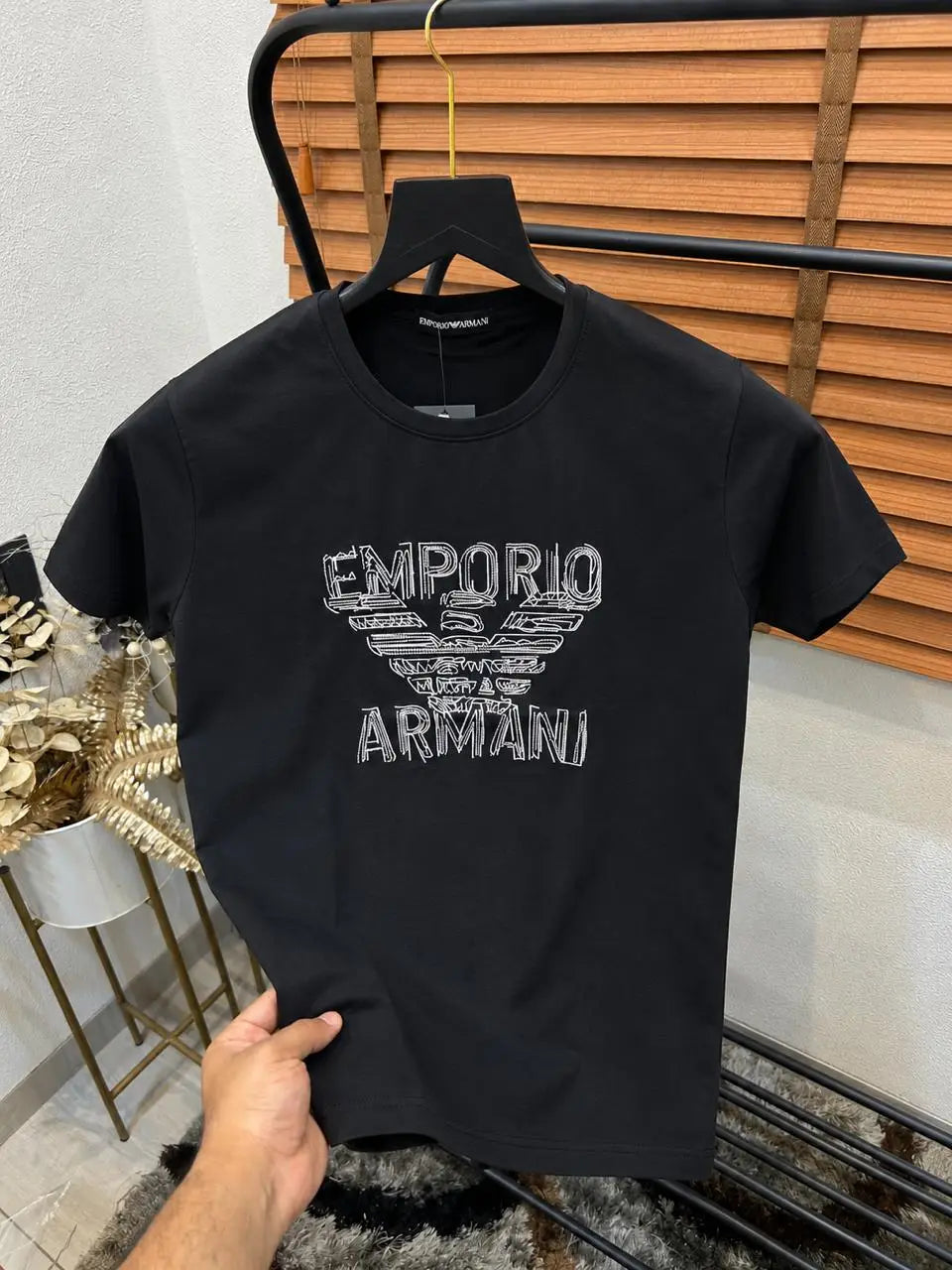 Emporio Arman_i Embroidered Premium Round Neck T-shirt