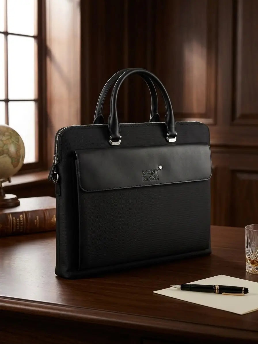 Mont Blan c Luxury Premium Imported Brown Laptop Bag mb182
