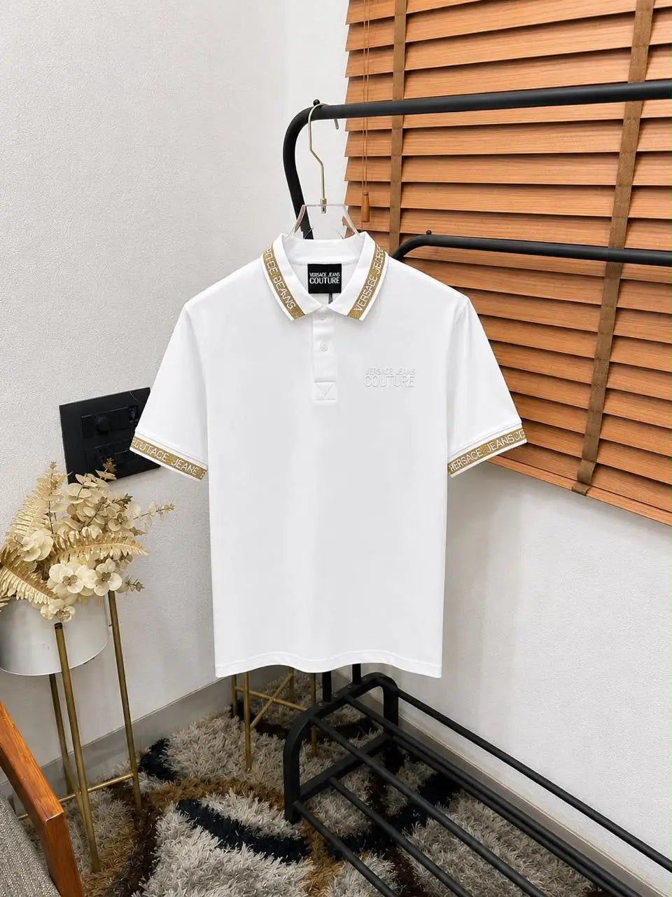 Versac_e Collor Sequence Print Imported Premium Polo T-shirt (DN 546)