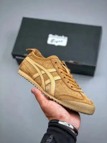 Onitsuka Tiger Mexico 66 Brown Camel Suede  7A Premium Sneakers D-2137