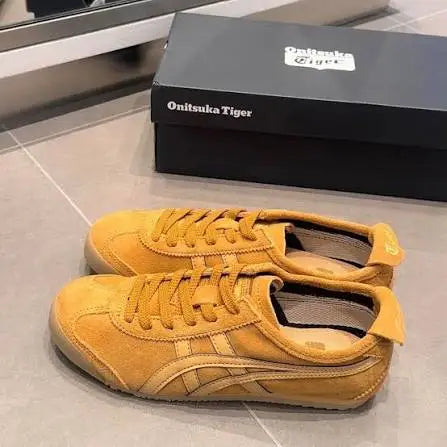 Onitsuka Tiger Mexico 66 Brown Camel Suede  7A Premium Sneakers D-2137
