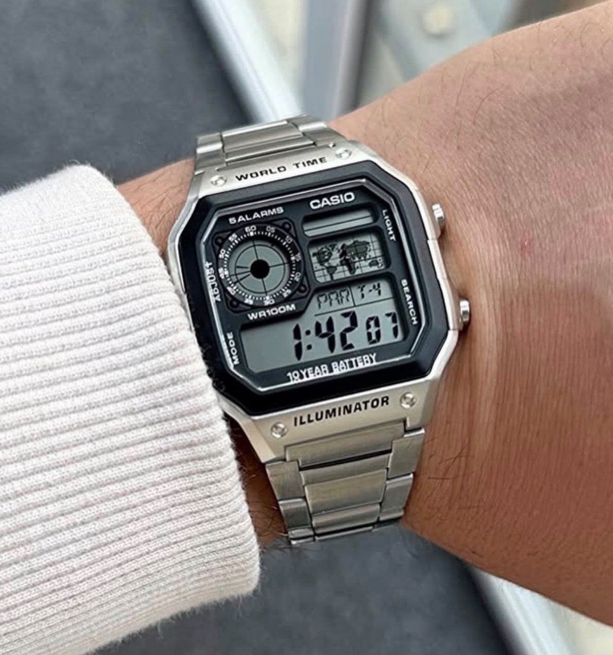Casioo illuminator youth iconic world time legend