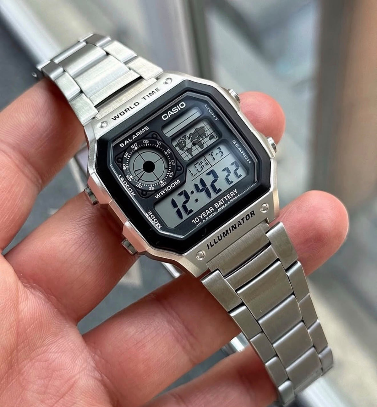 Casioo illuminator youth iconic world time legend