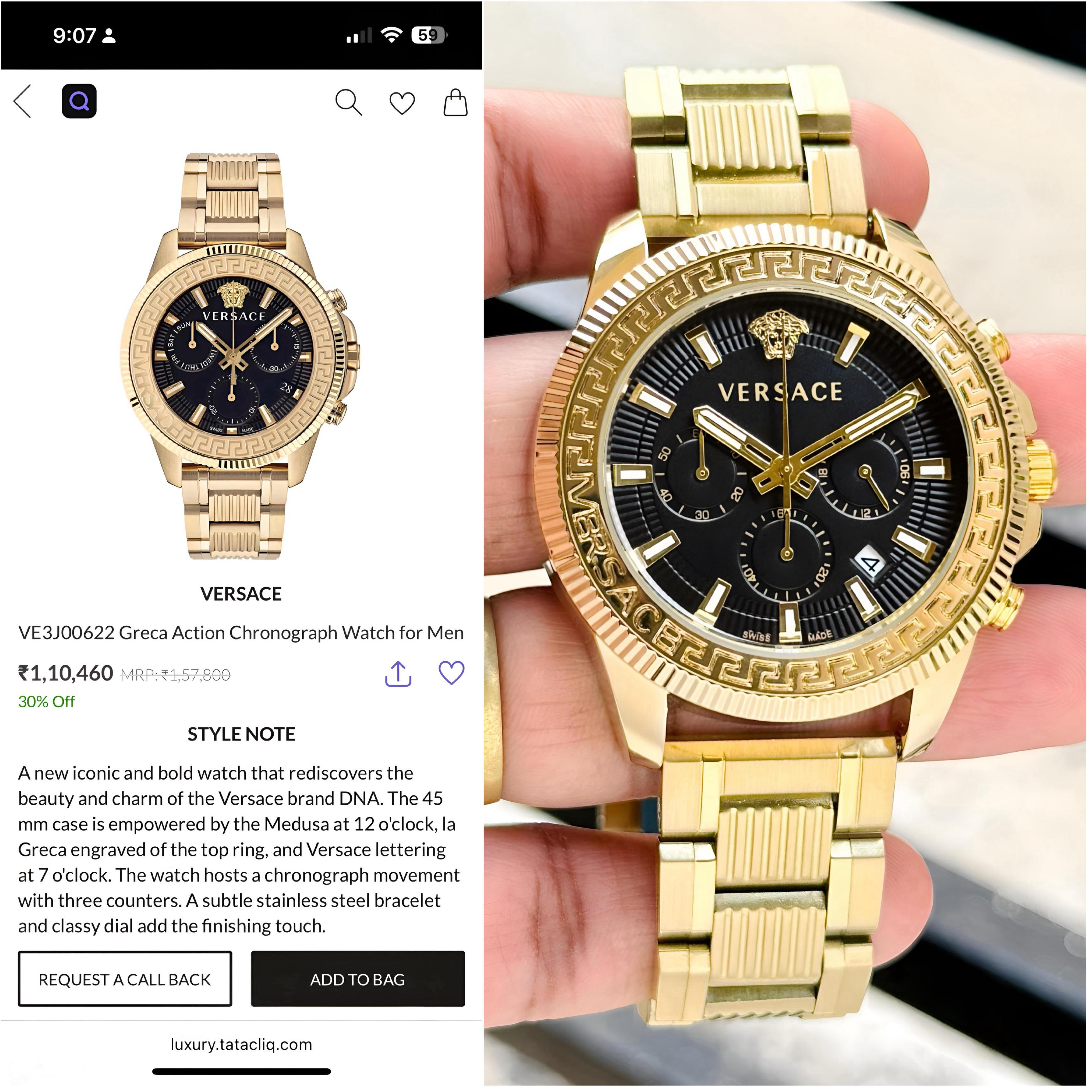 Versac_e Greca Action Chronograph