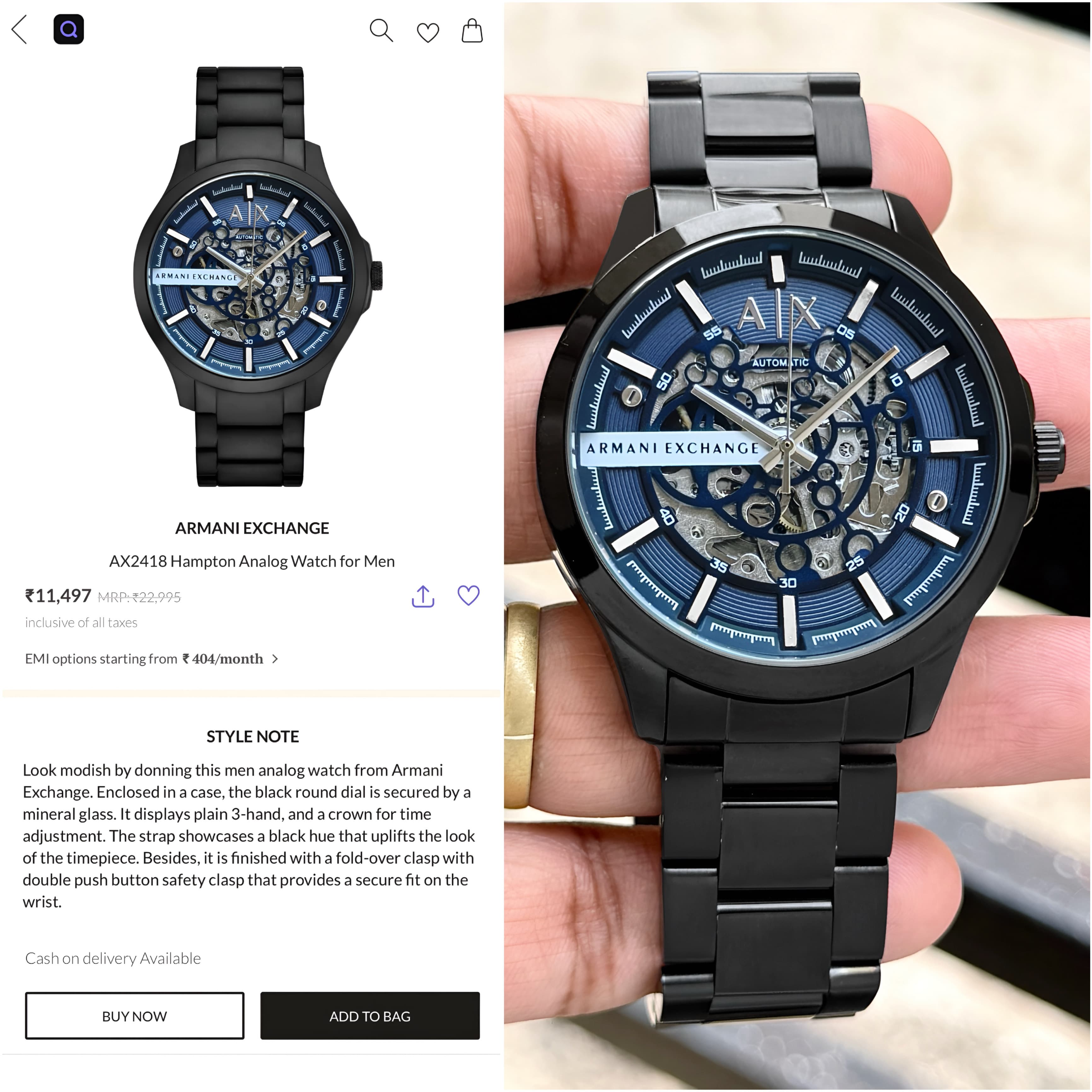 Armani_Exchang_e Hampton Premium Automatic