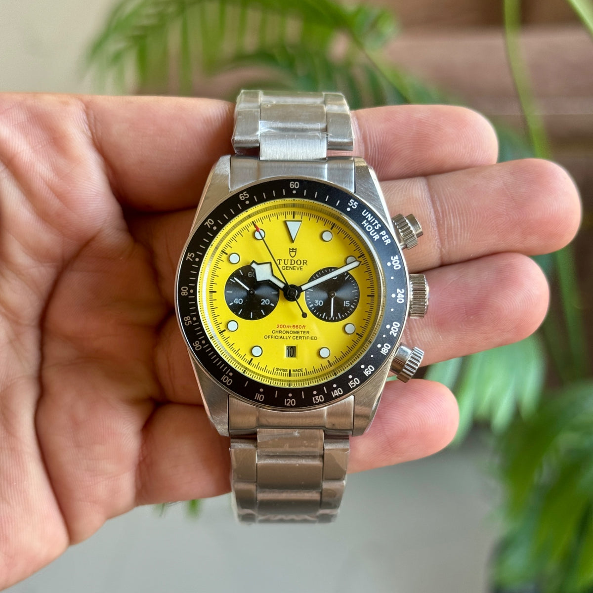Tudo_r Black Bay Chronograph Yellow Dial Premium Automatic