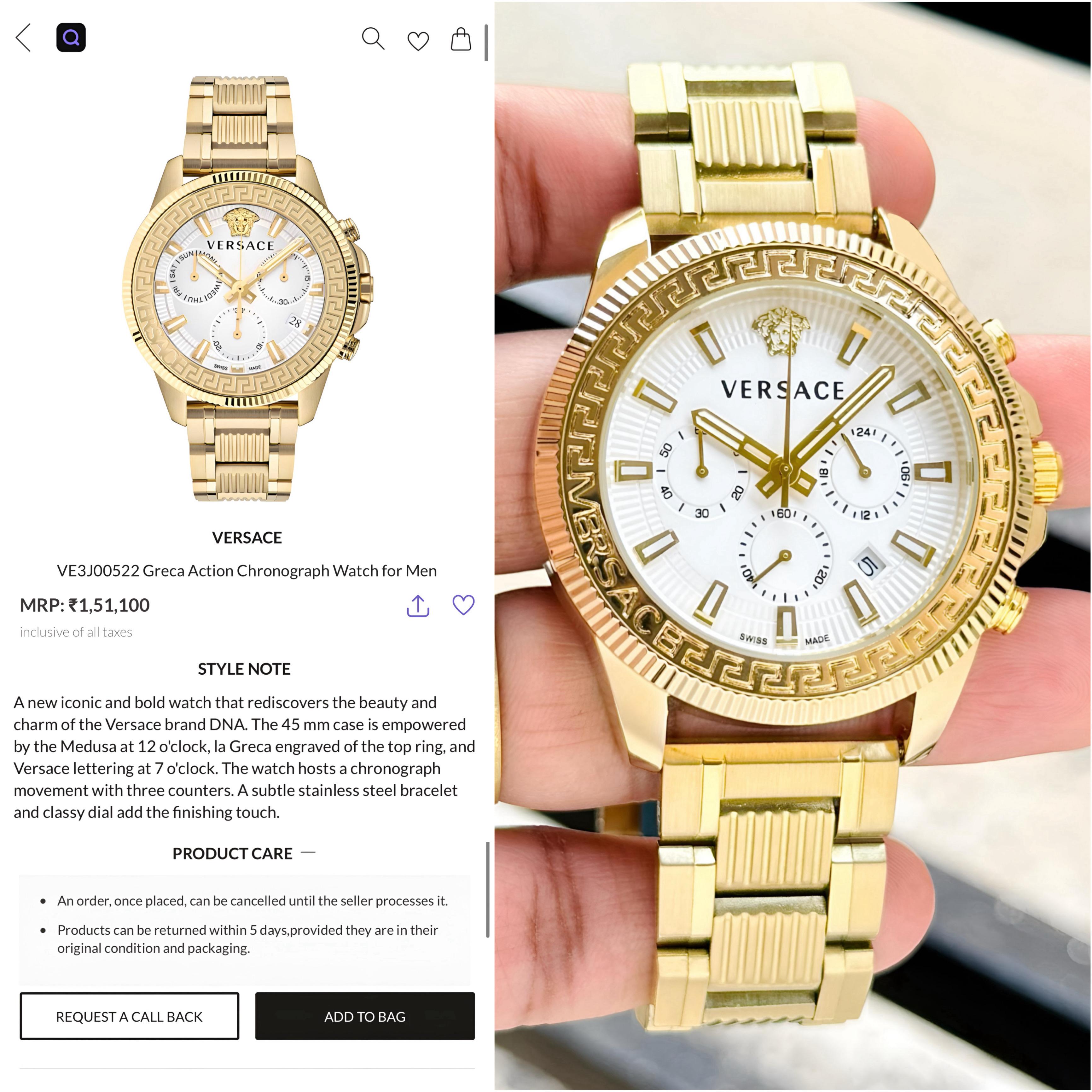 Versac_e Greca Action Chronograph