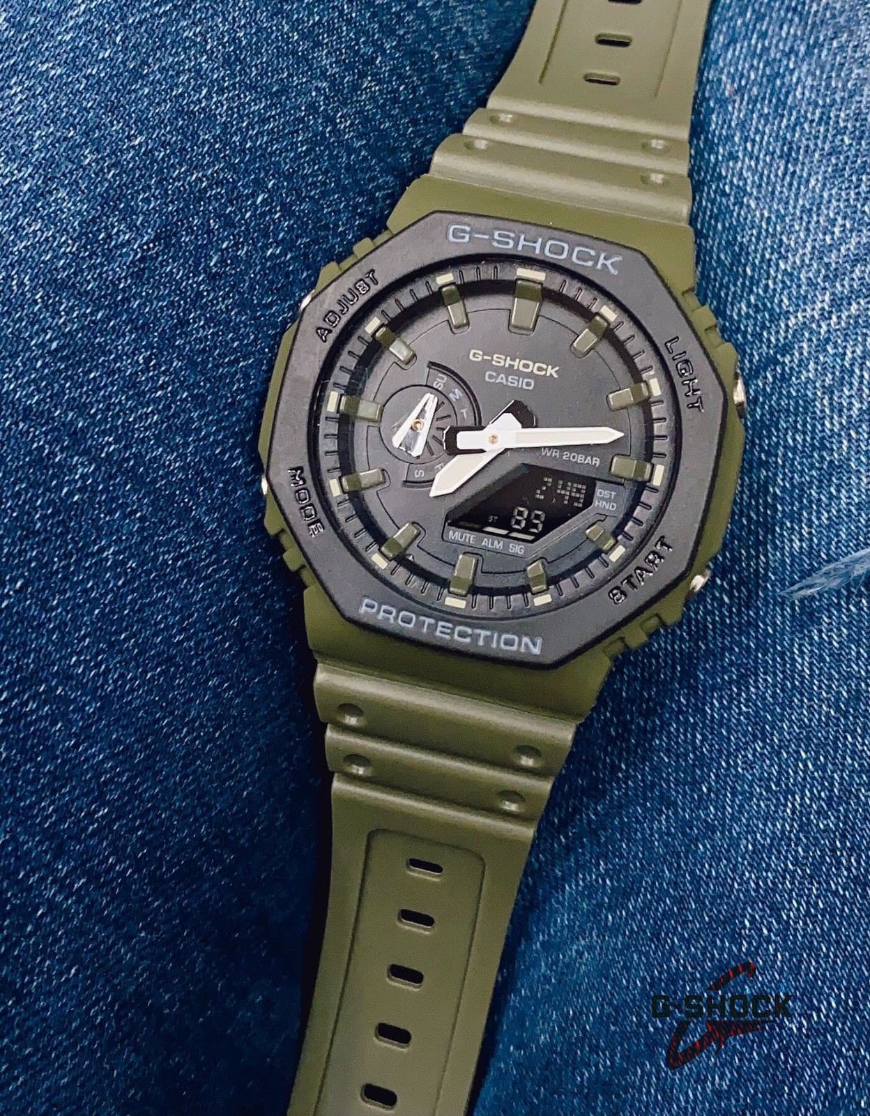 G-Shoc_k Ga2100 Green In Fibre Body