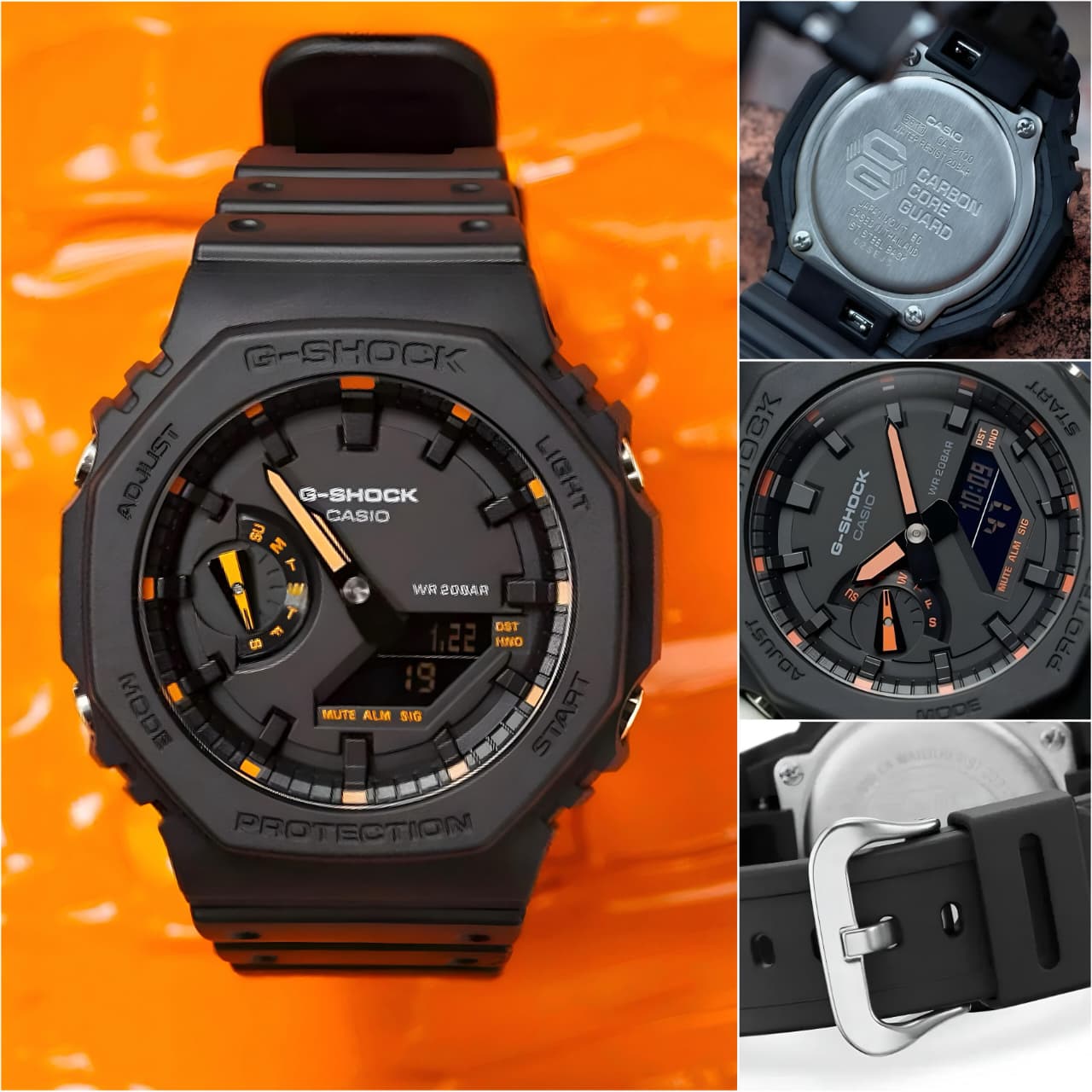 G-Shoc_k GA21001A4 With Neon Dial, Detailed with Perfection