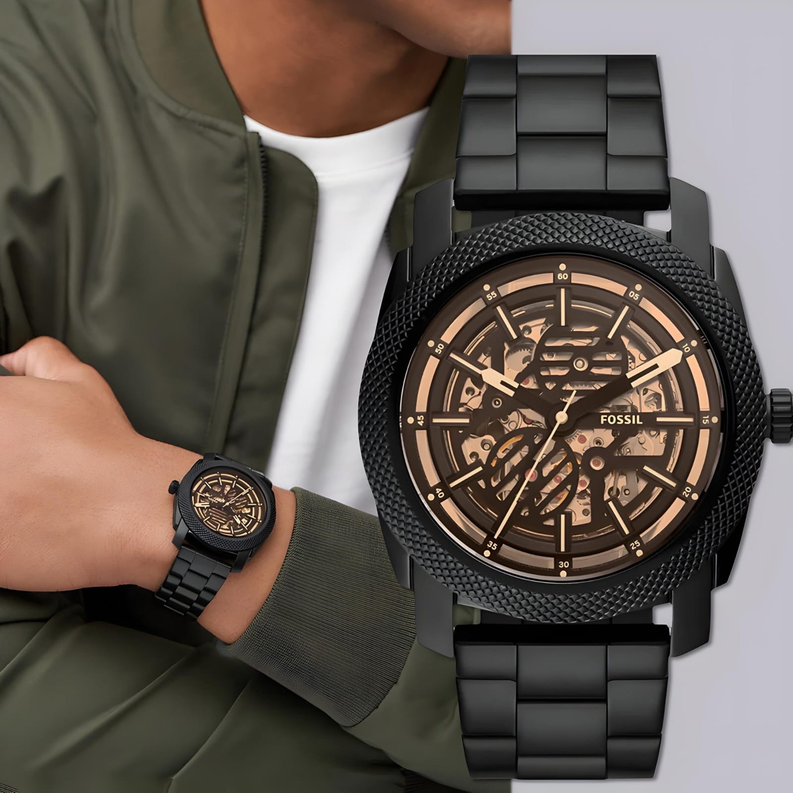 FOSSI L BRONSON ME3218 1150 AUTOMATIC WATCH