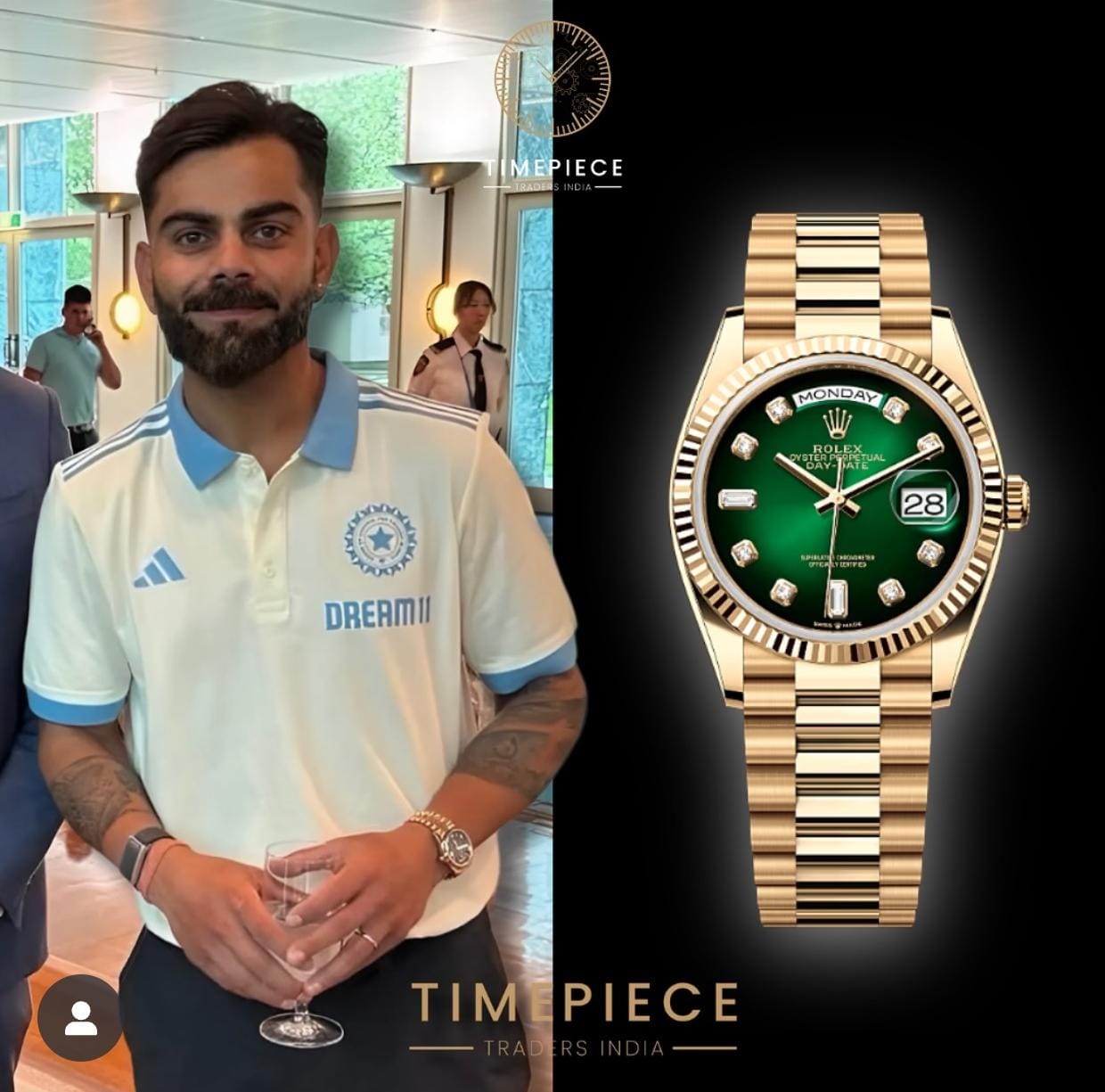 Role_xx day date gold green premium